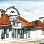 widok z ogrodu